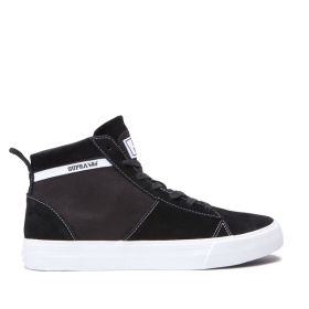 Supra STACKS MID Høye Sneakers Herre Svart/Hvite | NO-55956